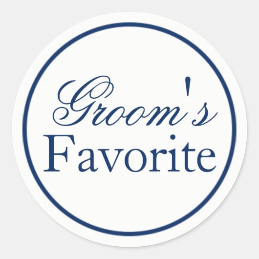 Sticker de mariage "Groom's Favorite" - Marine (Devant)