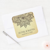Sticker de mariage indien Mehendi Henna vintage (Enveloppe)