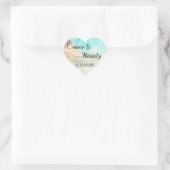 Sticker de mariage Monogram Beach avec anneaux Mar (Sac)