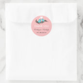 Sticker de mariage pour Inséparables roses doux (Sac)