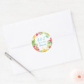 Sticker de mariage préféré de la couronne florale  (Enveloppe)