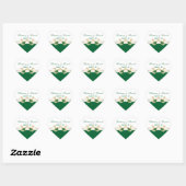 Sticker de mariage préféré, vert, blanc, manuscrit (Feuille)