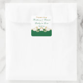 Sticker de mariage préféré, vert, blanc, manuscrit (Sac)