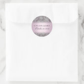 Sticker de mariage rose d'hiver Crystal Snowflake (Sac)