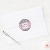 Sticker de mariage rose d'hiver Crystal Snowflake (Enveloppe)