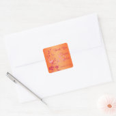 Sticker de mariage rose et orange floral (Enveloppe)