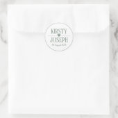 Sticker de mariage rustique Boho Feather Green Spr (Sac)