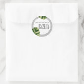 Sticker de mariage tropical Palm Tree Beach (Sac)