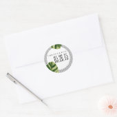 Sticker de mariage tropical Palm Tree Beach (Enveloppe)