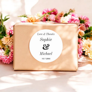 Sticker de mariée Mariage noir blanc