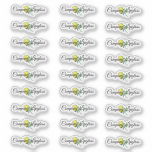 Sticker de marque citron pour logo d'emballage lai