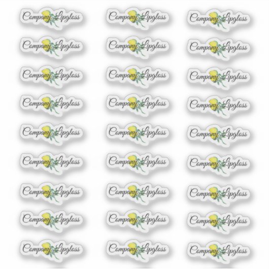 Sticker de marque citron pour logo d'emballage lai (Devant)