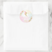 Sticker de marque Fairy Pink & Gold Party Favorise (Sac)