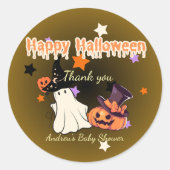 Sticker de Merci de Baby shower personnalisé (Devant)