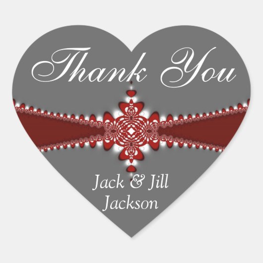 Sticker de Merci de coeur d'amour (Devant)