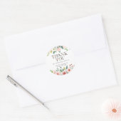 Sticker de Merci de graduation florale (Enveloppe)