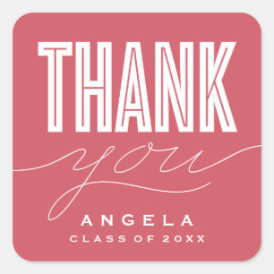 STICKER DE MERCI MODERNE ET GRAD SIMPLEMENT BOLD