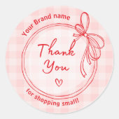 Sticker de Merci rose et rouge (Devant)