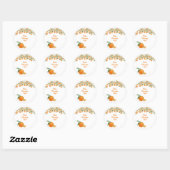 Sticker de message d'aquarelle Little Cutie (Feuille)