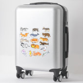 Sticker De mignons animaux caricaturaux (Sur valise)