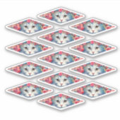 Sticker De mignons chatons avec des fleurs (Devant)