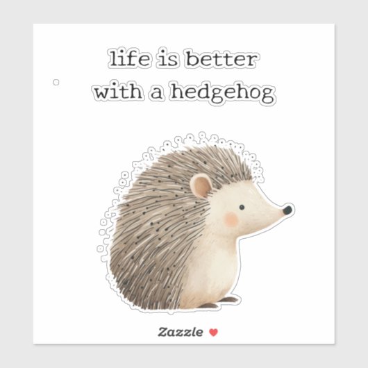 Sticker De mignons hérissons (Feuille)