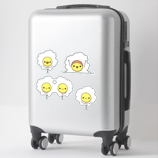 Sticker De mignons oeufs au plat (Sur valise)