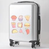 Sticker De mignons snacks aux visages (Sur valise)