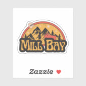 Sticker de Mill Bay, Alaska (Feuille)