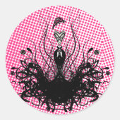 Sticker de mode Diva - Raspberry Hot Bright Pink (Devant)