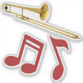 Sticker de Mood Trombone et Music Notes (Devant)