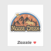 Sticker de Moose Creek, Alaska (Feuille)