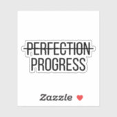 Sticker de motivation de progression non de perfec (Feuille)