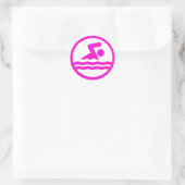 Sticker de natation et plongée rose (Sac)