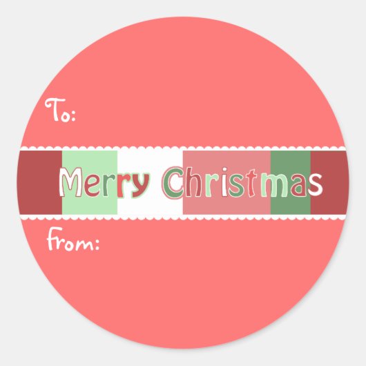 Sticker de Noël "À" & "À" Vous choisissez la coule (Devant)