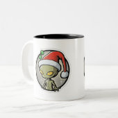 Sticker de Noël Alien Mug à deux tons, 11 oz (Devant gauche)
