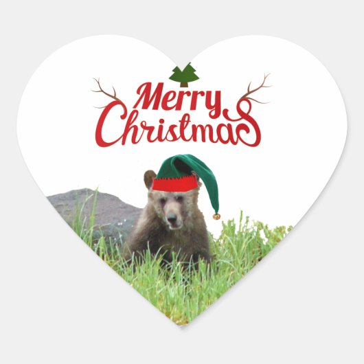 Sticker de Noël de grizzli (Devant)