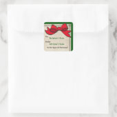 Sticker de Noël de la Bow rouge (personnalisé) (Sac)