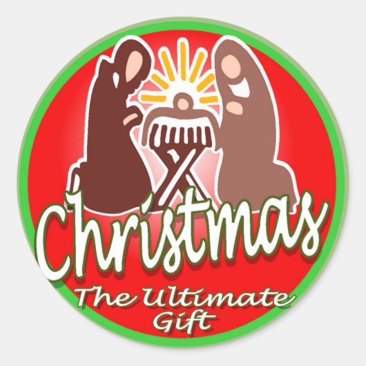 Sticker de Noël de la Sainte Famille (Devant)