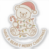 Sticker de Noël de l'ours (Devant)