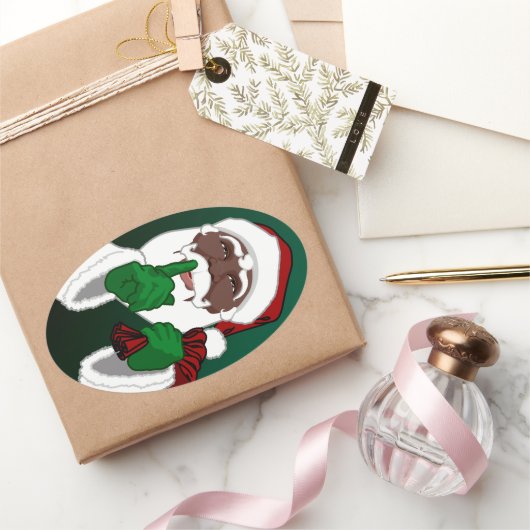 Sticker de Noël de Père Noël Noir Sticker Santa Cl (Cadeaux)