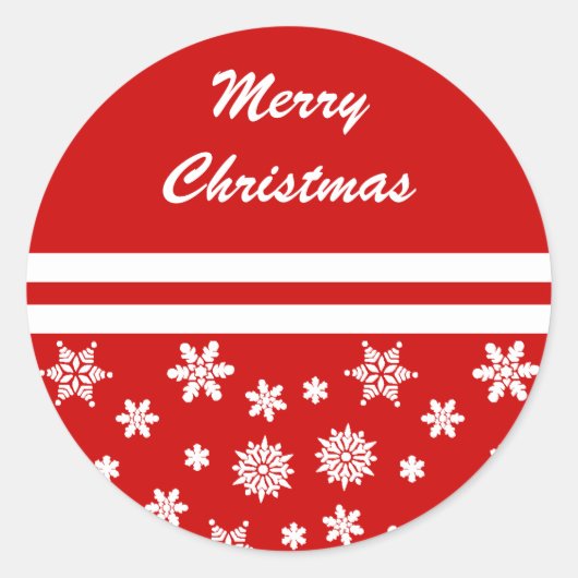 Sticker de Noël des flocons rouges (Devant)