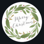 Sticker de Noël des Sprigs d'hiver<br><div class="desc">Sticker de Noël Winter Sprigs. Personnalisable </div>