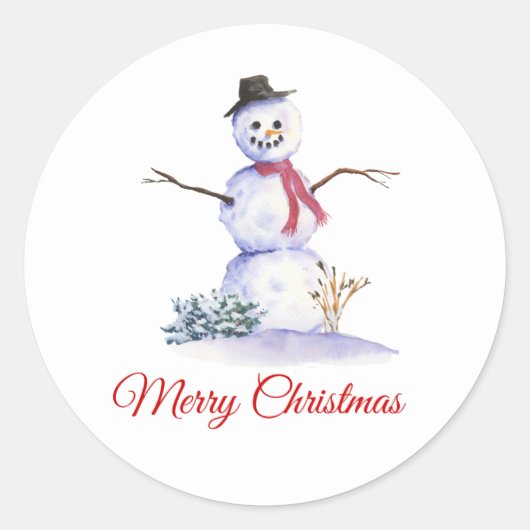 Sticker de Noël d'hiver Snowman (Devant)