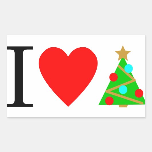 Sticker de Noël du coeur (Devant)