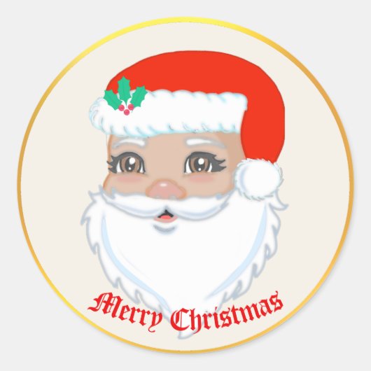 Sticker de Noël du Père Noël (Devant)