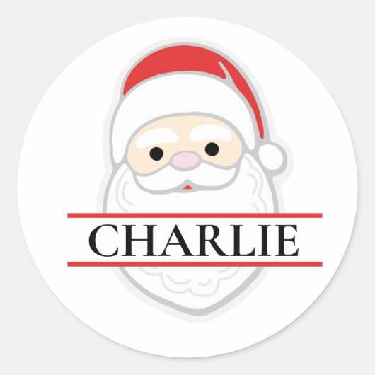 Sticker de Noël du Père Noël (Devant)