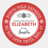 Sticker de Noël du Pôle Nord père Noël (Devant)