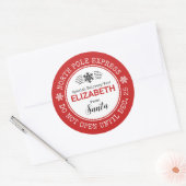 Sticker de Noël du Pôle Nord père Noël (Enveloppe)