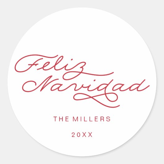 Sticker de Noël espagnol Feliz Navidad (Devant)